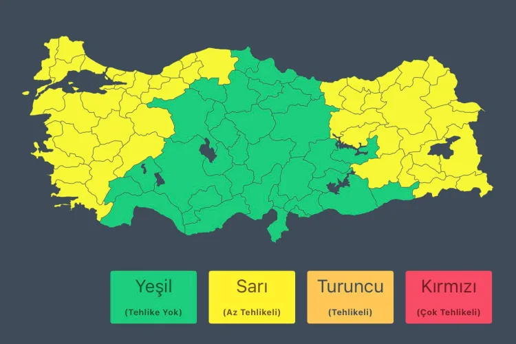 10 Ocak İçin Şiddetli Rüzgar ve Yağış Uyarısı
