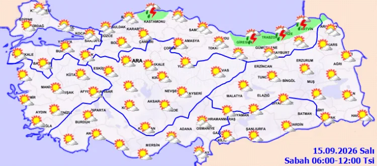 15 Eylül Hava Durumu: Sağanak Yağışlar Geliyor!