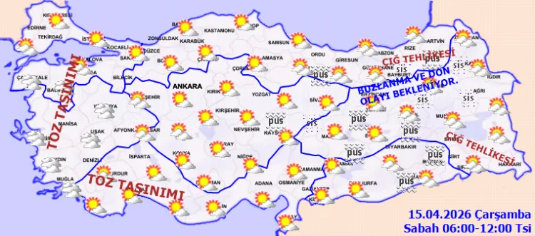 15 Nisan Hava Durumu: Toz ve Çığ Tehlikesi!