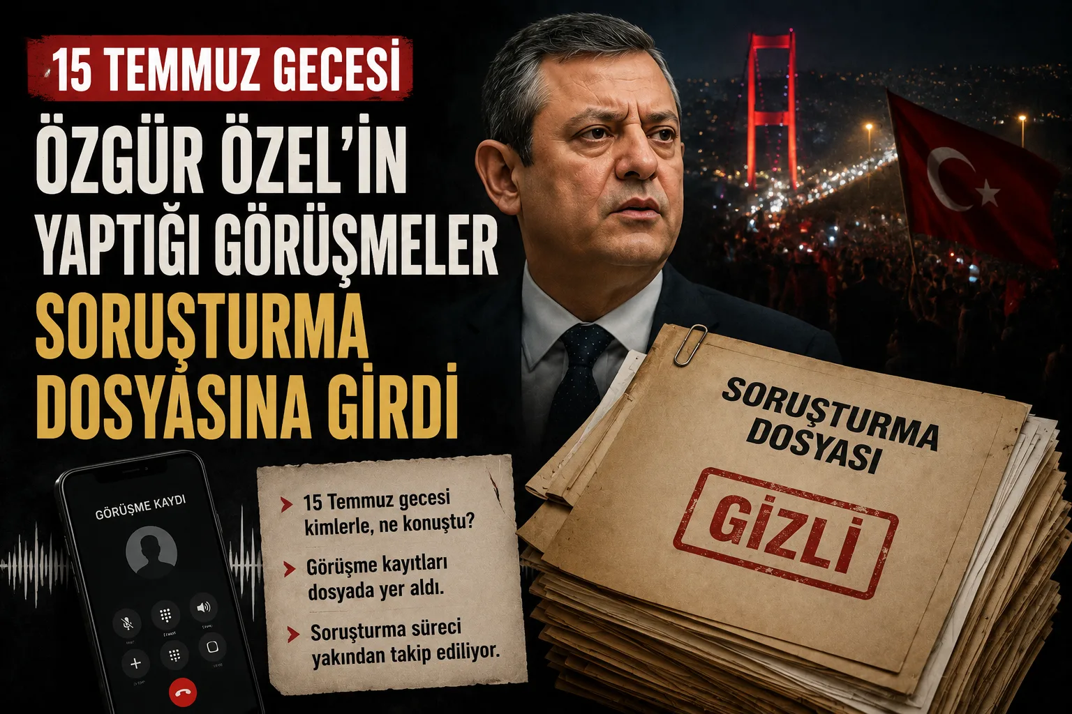 15 Temmuz Gecesi Kiminle Görüştü? Özgür Özel’e İlişkin Çarpıcı Detaylar Dosyada