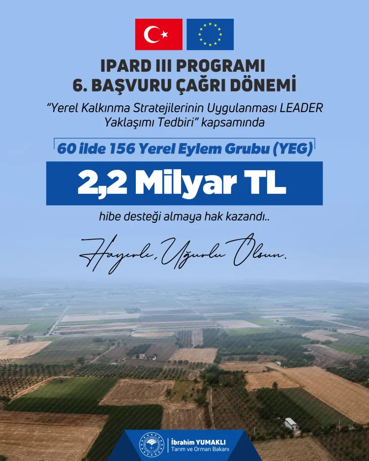 156 Yerel Eylem Grubu IPARD-III Desteği Aldı!