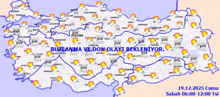 19 Aralık Hava Durumu: Buzlanma ve Don Uyarısı!