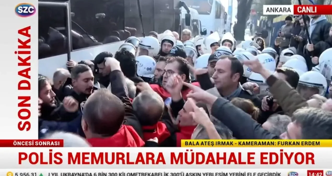 200 Bin Üye Grevde, Polis Müdahalesi Yaşandı!