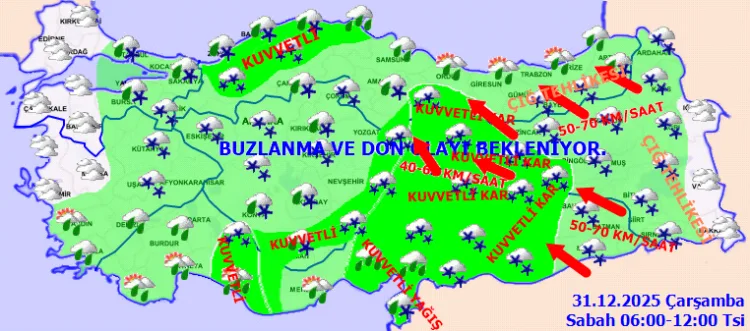 2025’in Son Günü Soğuk ve Yağışlı Geçecek!