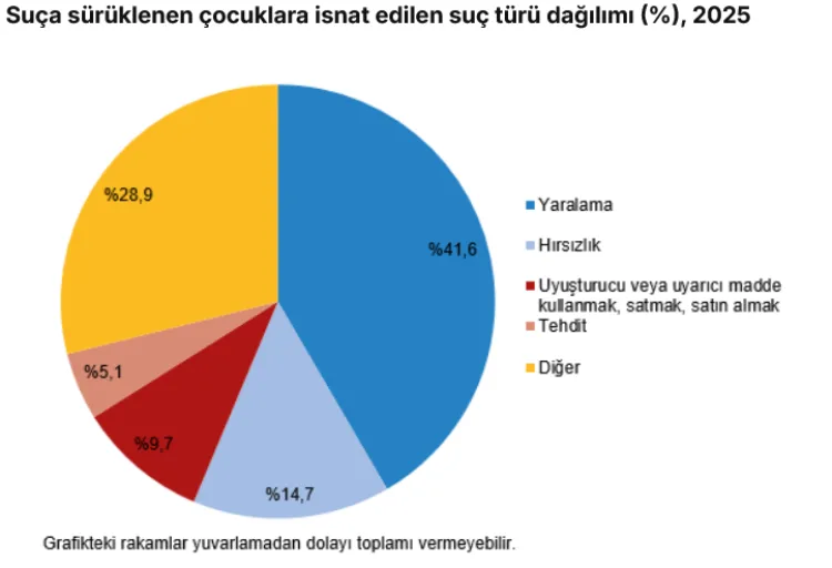 2025’te Güvenlik Birimlerine Gelen Çocuk Verileri