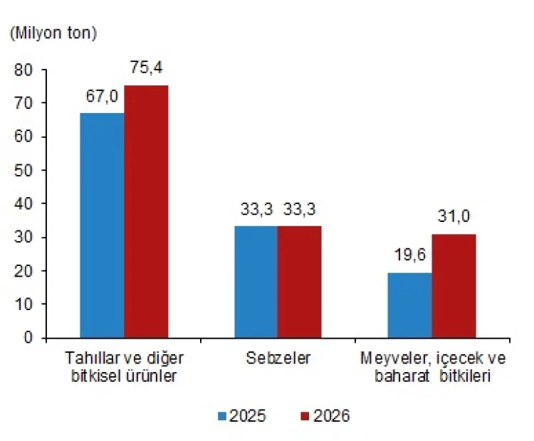 2026’da Tarımda Rekor Üretim Artışları Bekleniyor