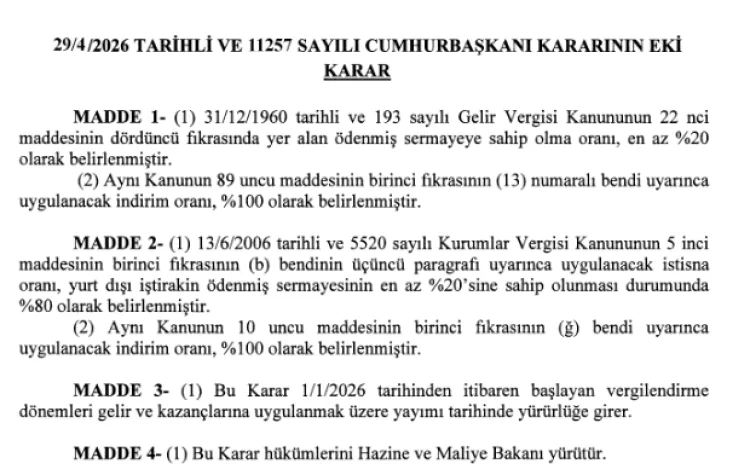 2026’dan İtibaren Vergi İndirimleri Yeniden Belirlendi