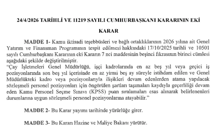 2026 Yılı KİT Programında Önemli Değişiklikler