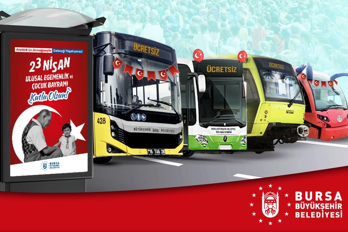 23 Nisan’da Bursa’da Ulaşım Ücretsiz!