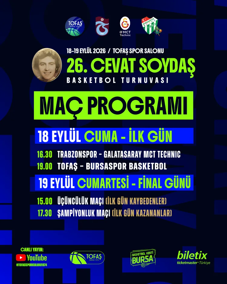 26. Cevat Soydaş Turnuvası Başlıyor!