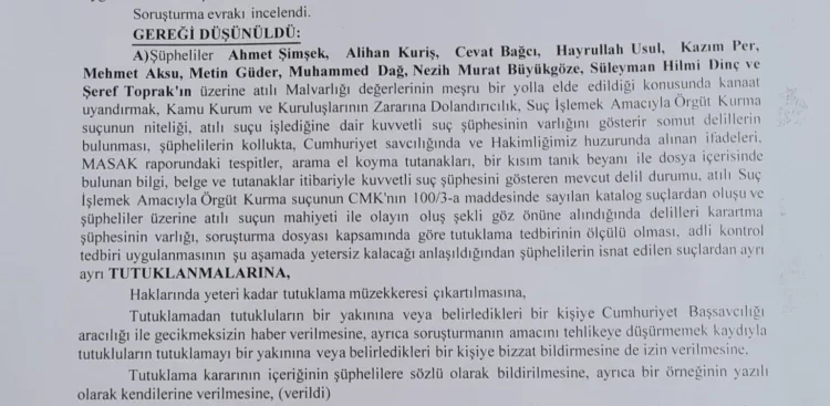 32 Şüpheli Tutuklandı, 6’sına Adli Kontrol