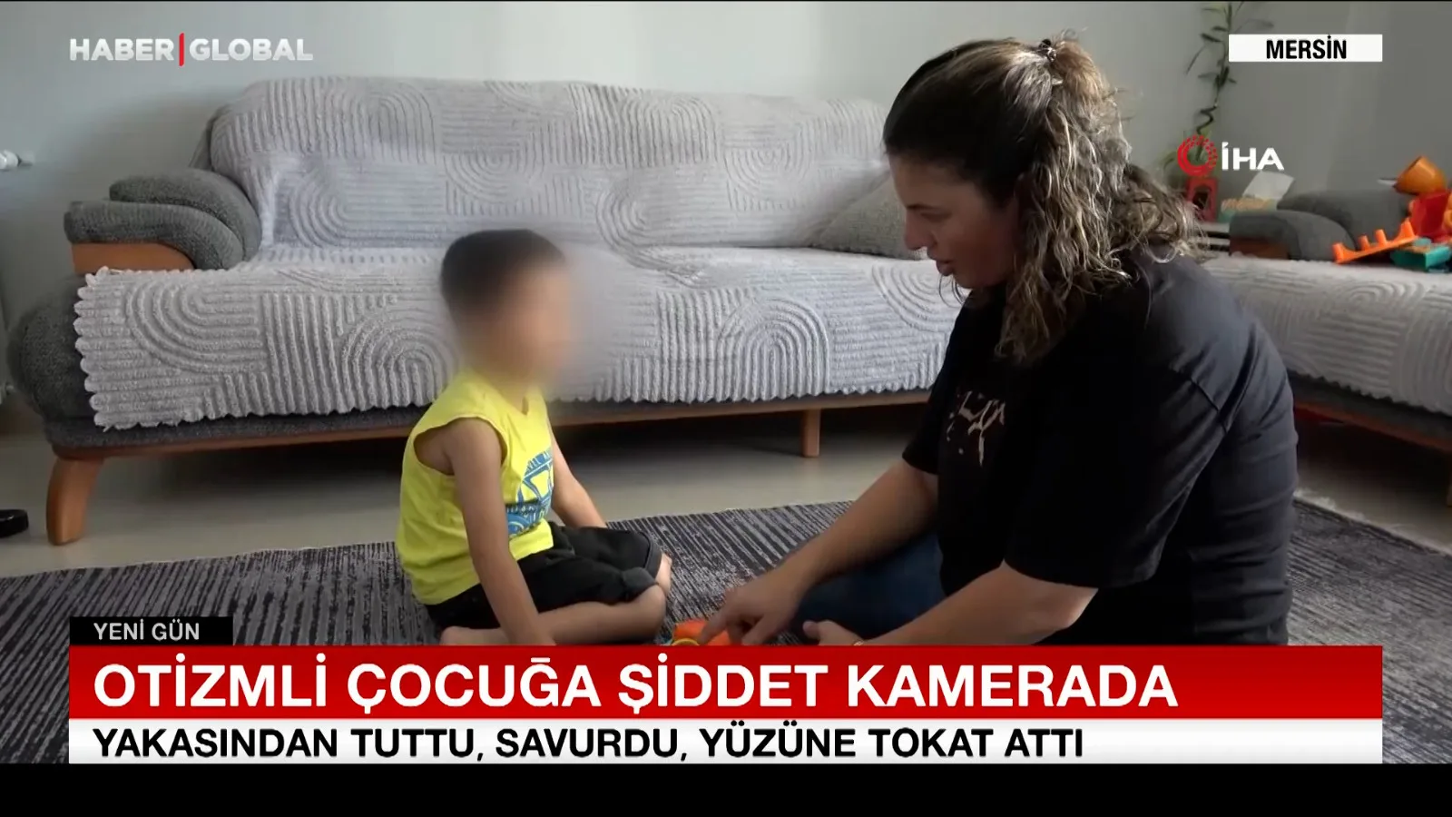 5 Yaşındaki Çocuğa Şiddet Anları Kamerada!