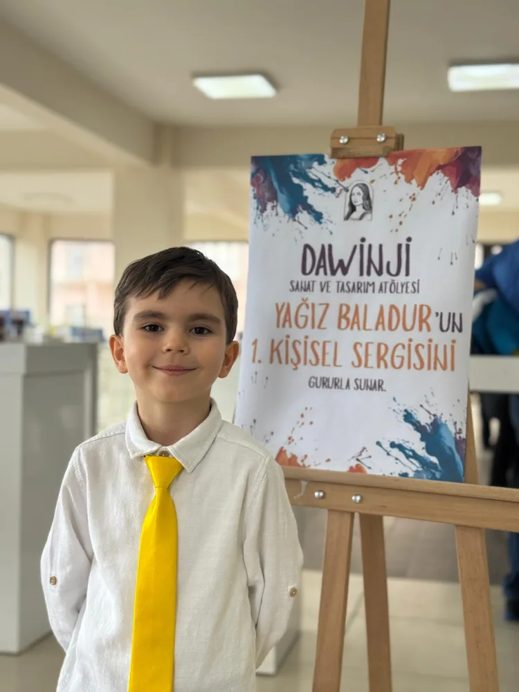 6 Yaşındaki Yağız’ın Sergisi Göz Doldurdu!