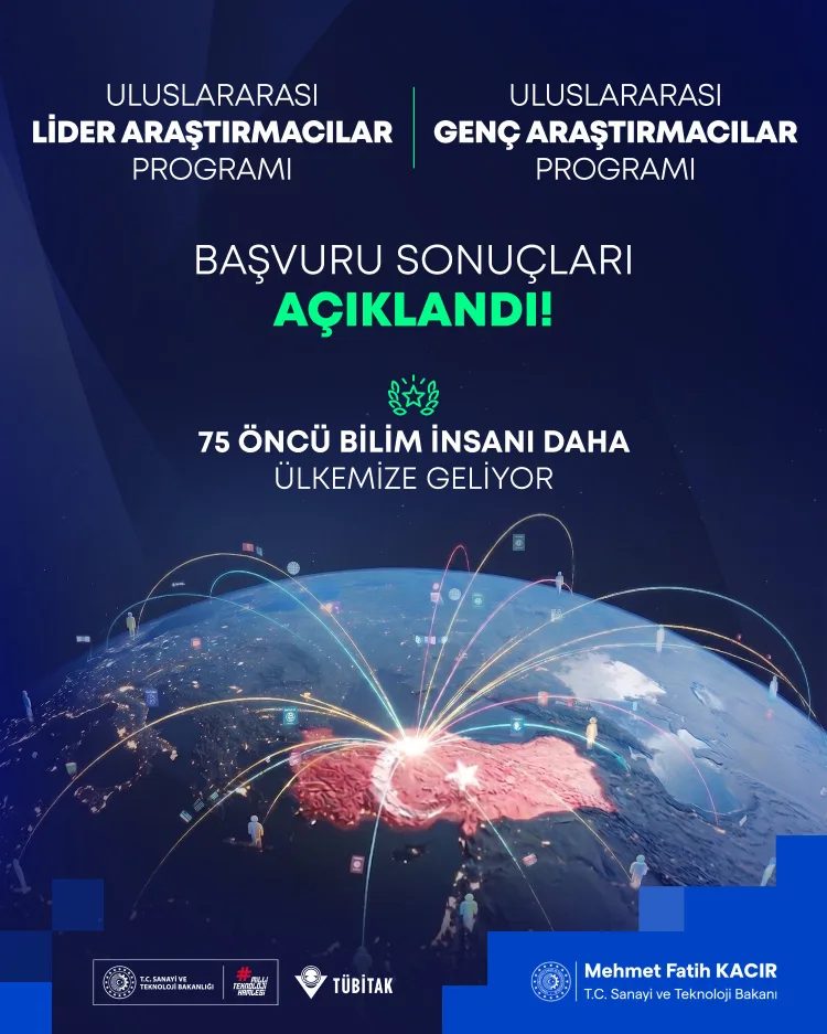 75 Araştırmacıya Türkiye’de Destek Müjdesi!