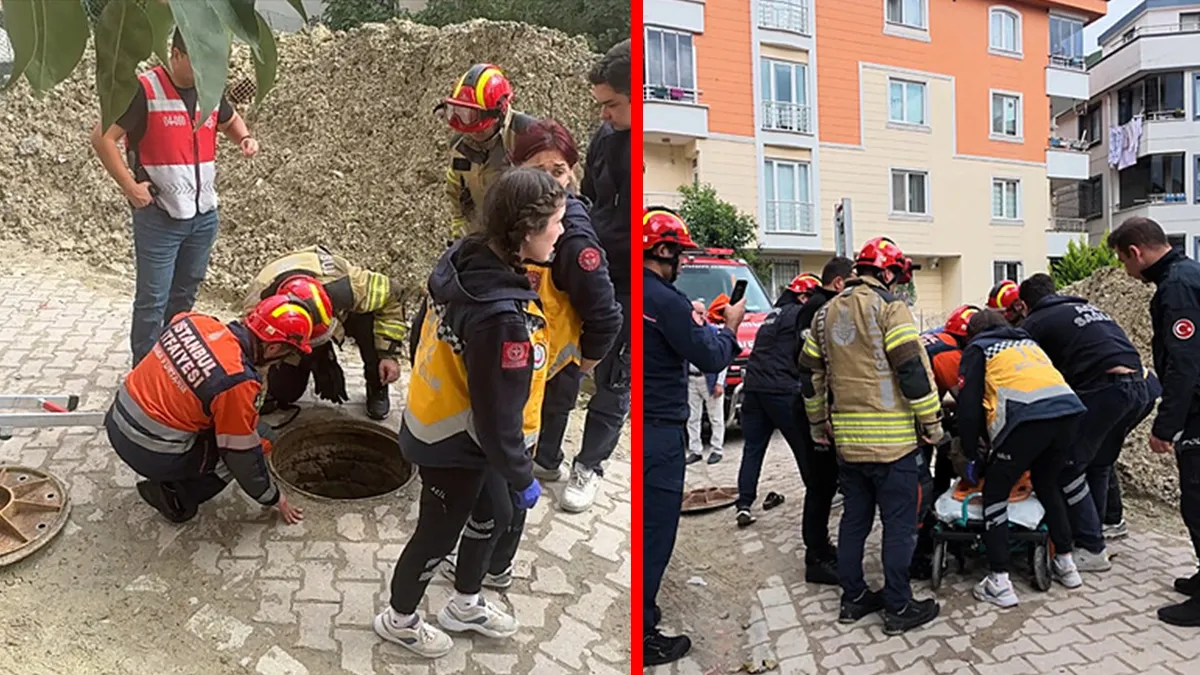 76 Yaşındaki Kadın Rögar Kapağından Düştü!