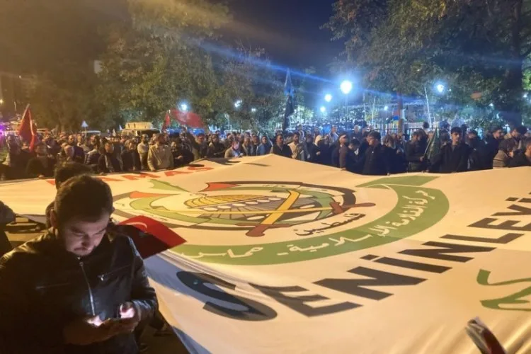 ABD Büyükelçiliği Önünde Sumud Filosuna Destek Eylemi
