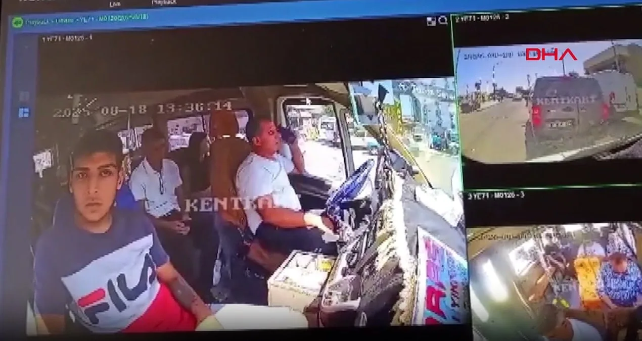Adana’da Minibüsten Hırsızlık Anı Kamerada!