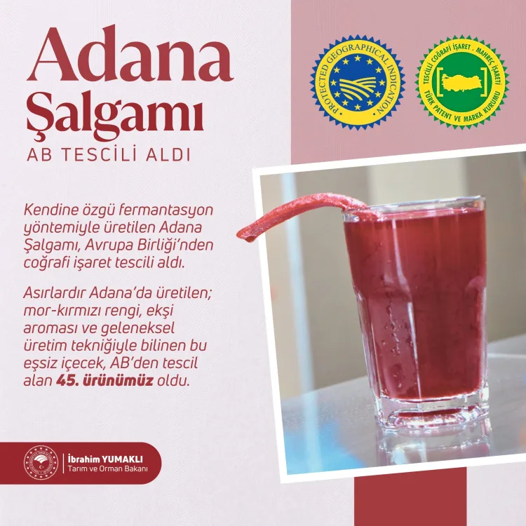 Adana Şalgamı AB Tescili ile Koruma Altında!