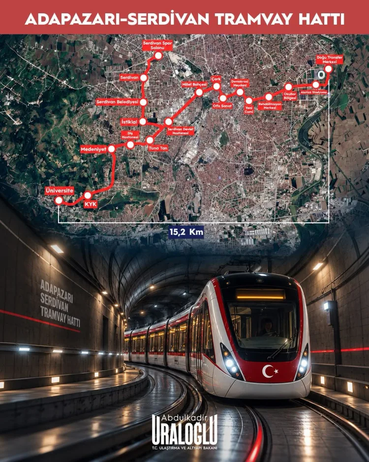 Adapazarı-Serdivan Tramvay Hattı Projesi Duyuruldu!