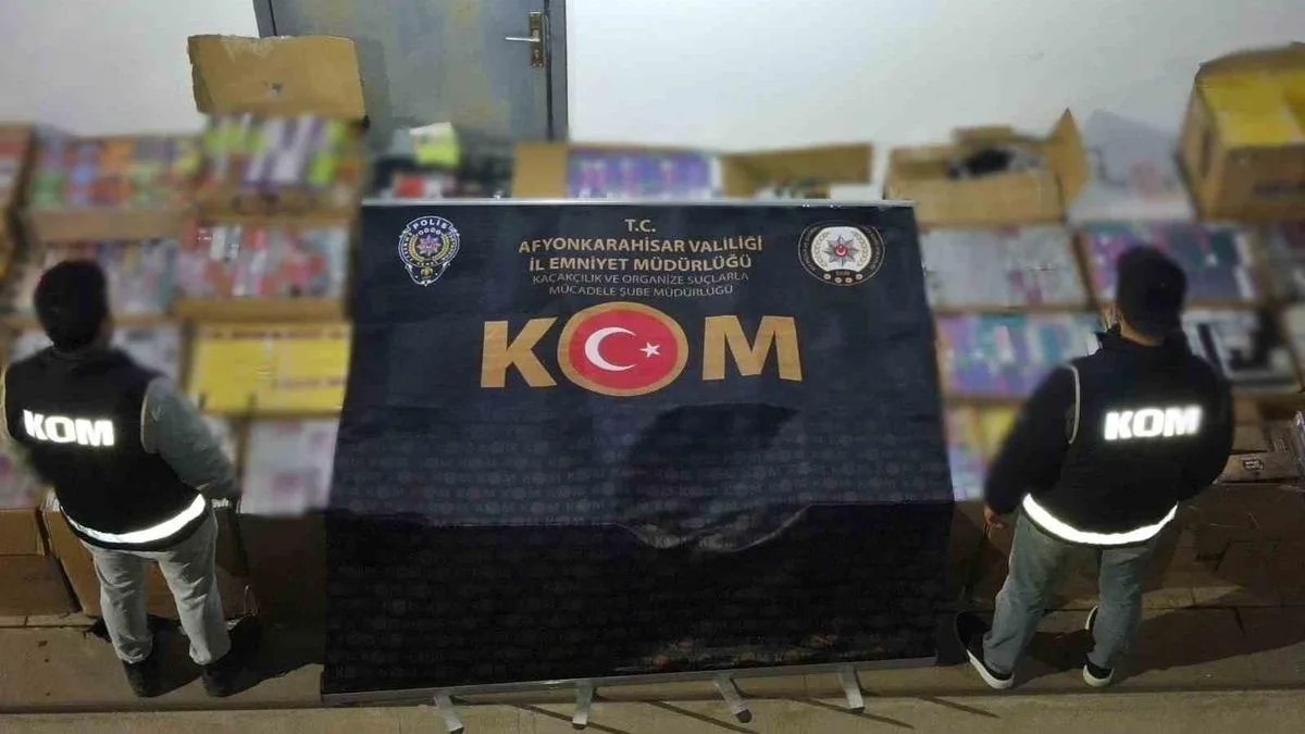 Afyon’da 27 Milyon TL’lik Kaçak Sigara Operasyonu