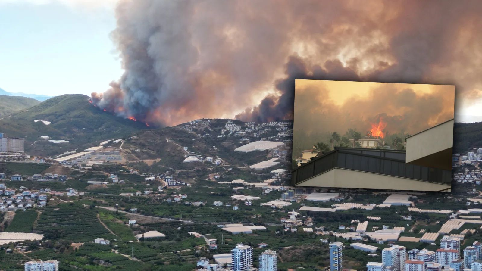Alanya’da Yangın: Villalar Tahliye, Dumanlar Yükseliyor