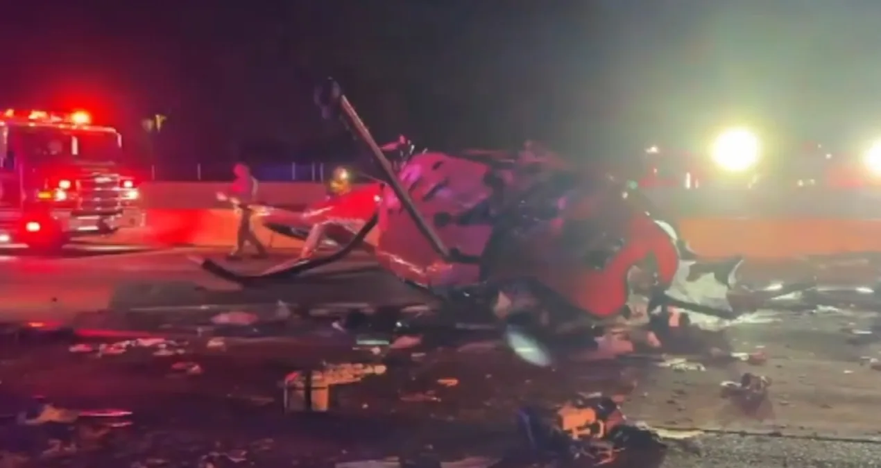 Ambulans Helikopteri Otoyola Düştü: 3 Yaralı!