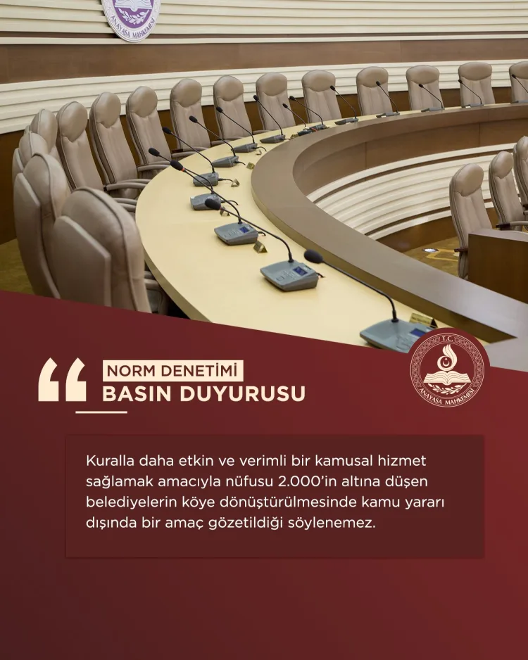 Anayasa Mahkemesi’nden Belediyelere Köy İzni