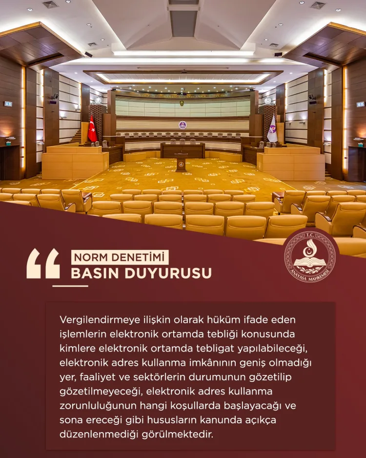 Anayasa Mahkemesi’nden Elektronik Tebligat İptali!