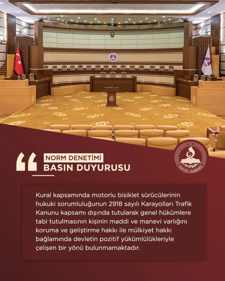 Anayasa Mahkemesi’nden Motorlu Bisiklet Kararı