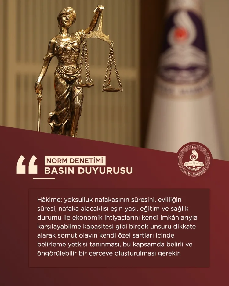 Anayasa Mahkemesi’nden Süresiz Nafakaya İptal