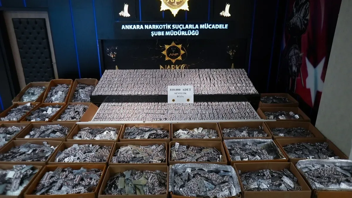 Ankara’da 810 Bin Uyuşturucu Hap Ele Geçirildi!