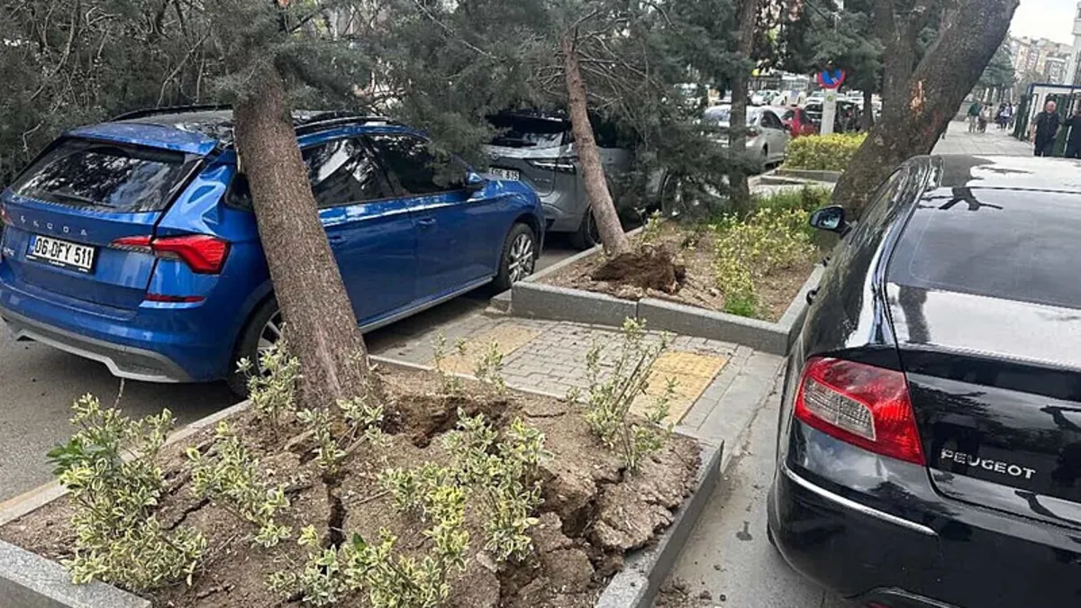 Ankara’da Rüzgar ve Yağmur Hayatı Olumsuz Etkiledi