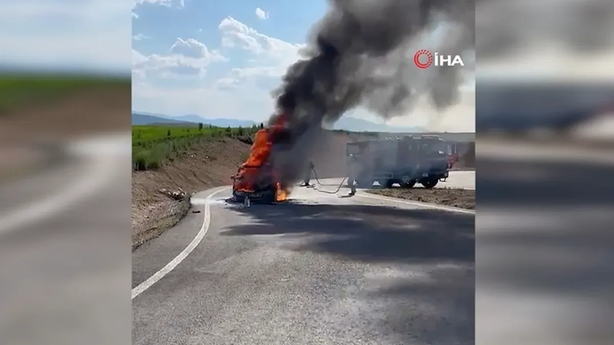 Ankara’da Seyir Halindeki Araçta Yangın Çıktı!