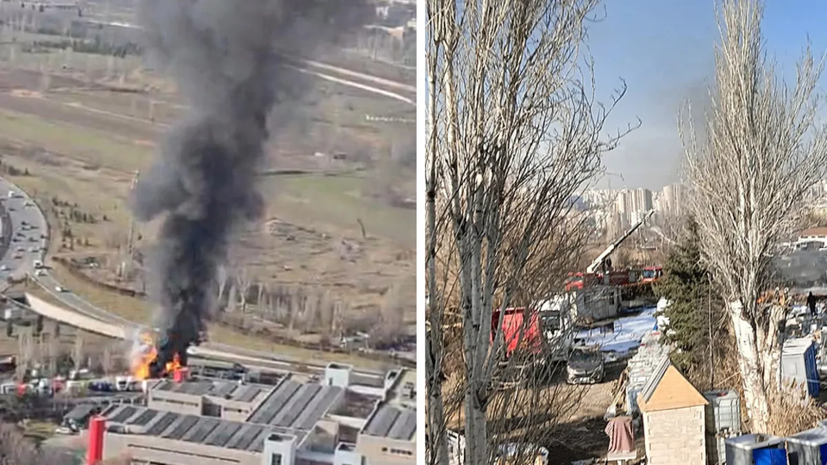 Ankara’da Yediemin Otoparkı’nda Yangın Paniği!