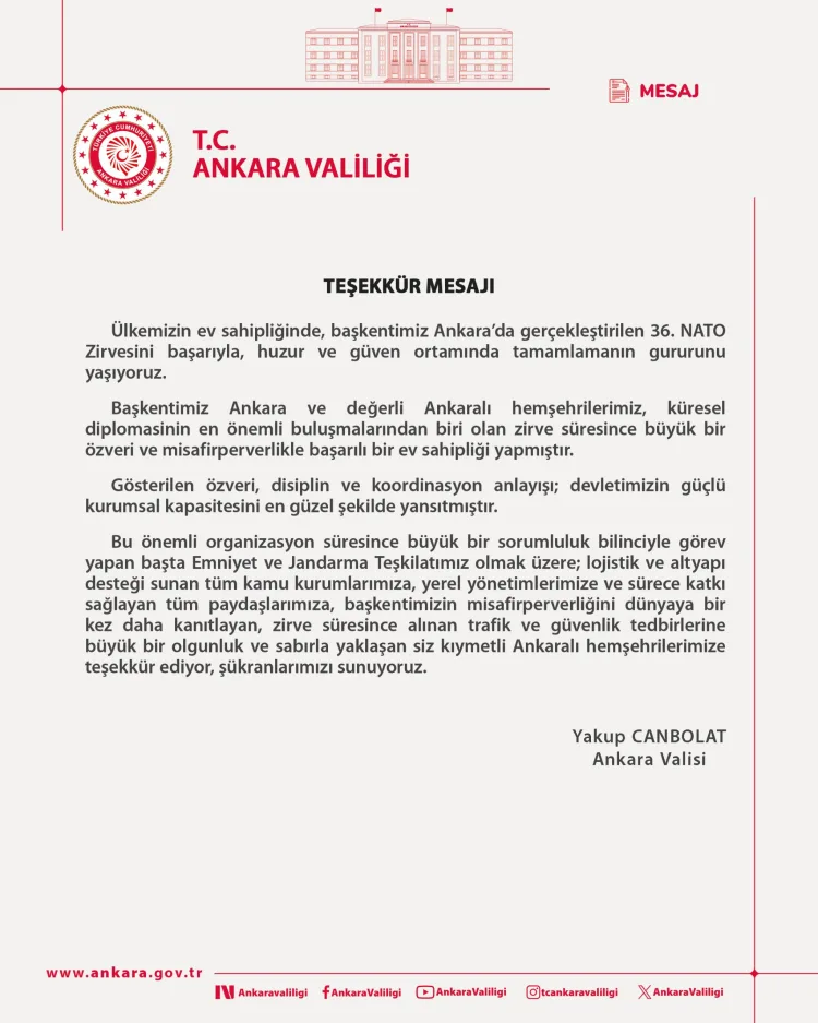 Ankara, NATO Zirvesi’nde Misafirperverlik Gösterdi
