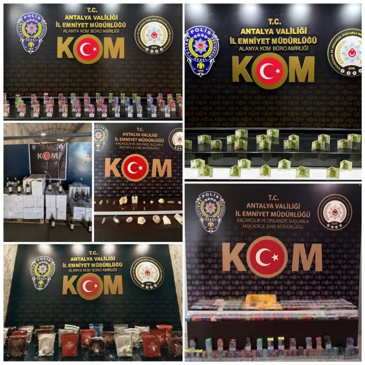 Antalya’da Kaçakçılıkla Mücadele Operasyonları