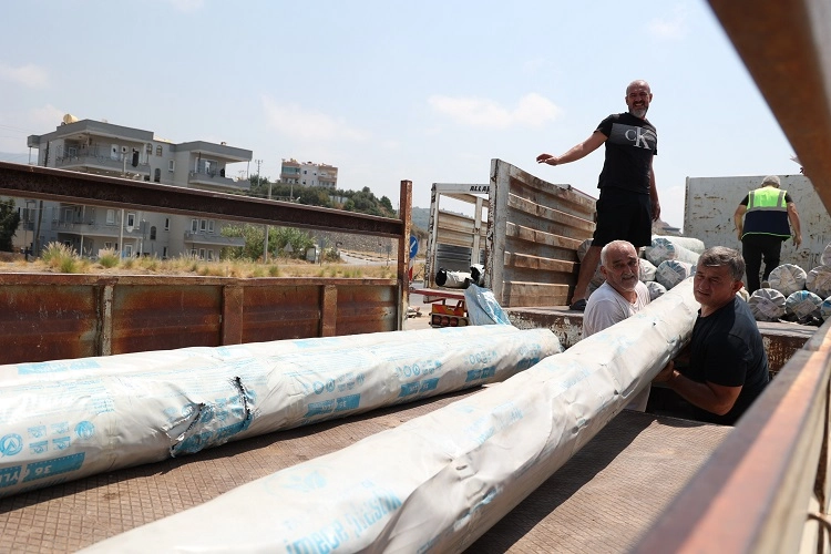 Antalya, Yangın Mağdurlarına Sera Naylonu Desteği