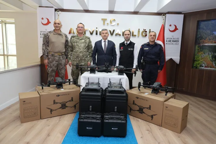 Artvin’de Sınır Güvenliği için 4 Drone Teslim Edildi