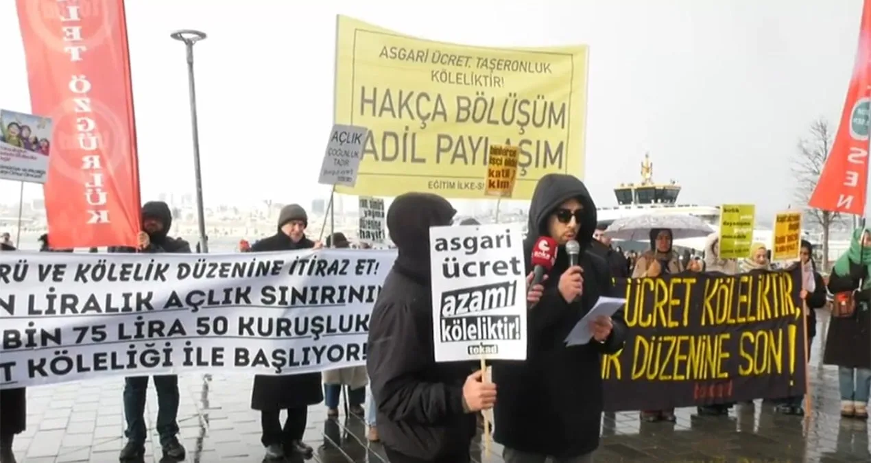 Asgari Ücret Protestosunda Sefalet Mesajı