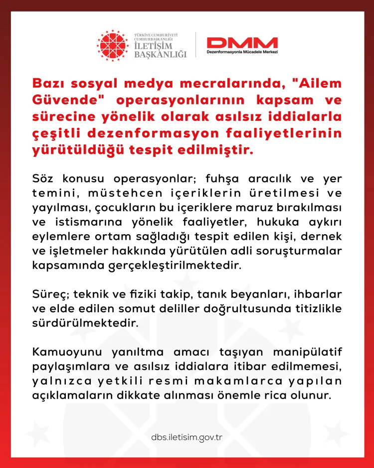 Asılsız İddialara Dikkat! Resmi Açıklamalara Güvenin
