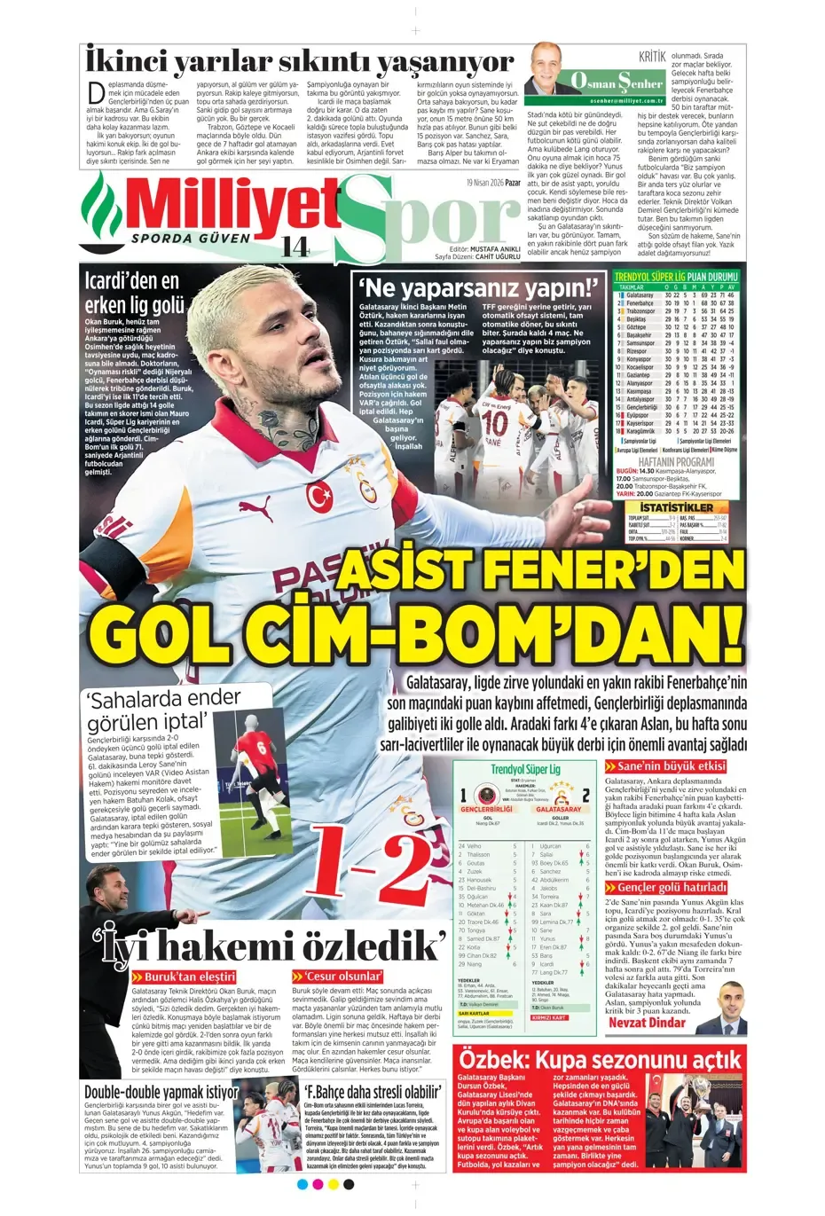 Aslan, dörtlüleri yaktı!