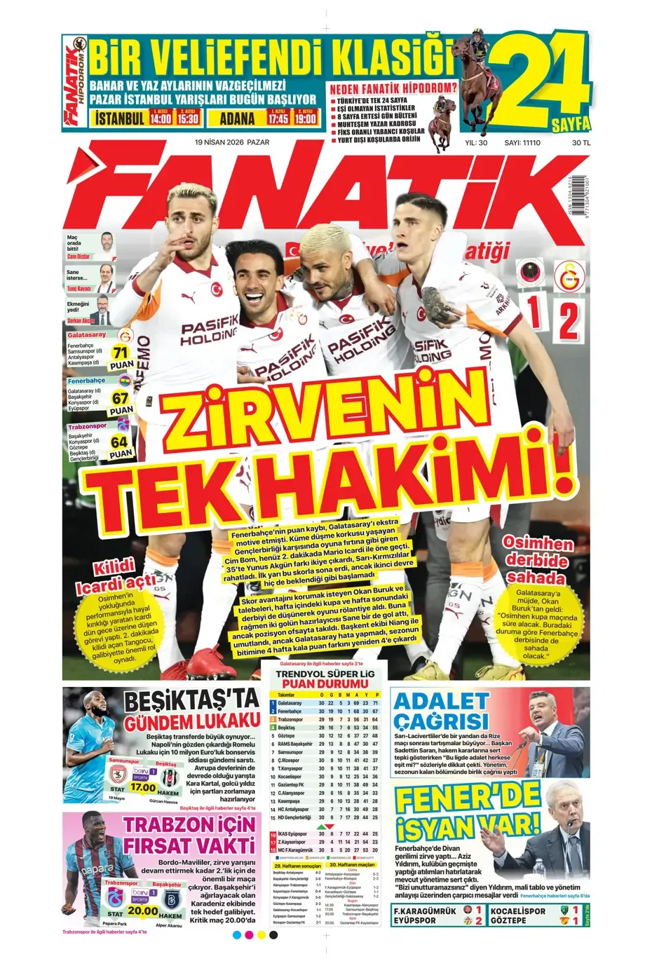 Aslan, dörtlüleri yaktı!