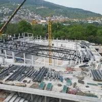 Atatürk Spor Salonu hızla yükseliyor