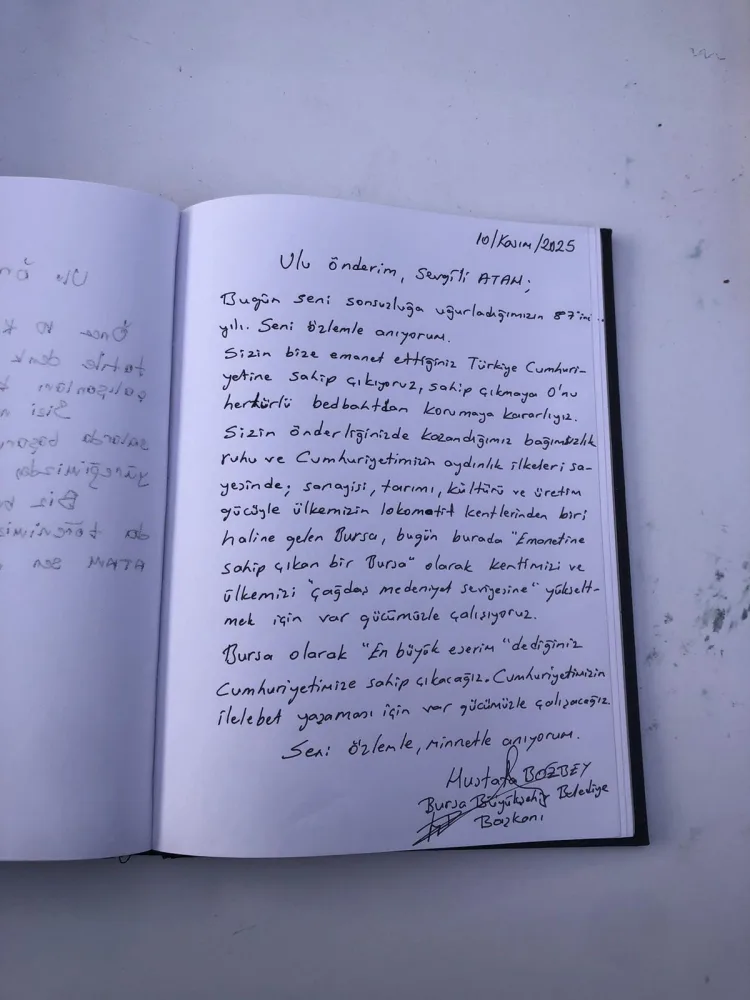 Atatürk’ü Anma Töreni Bursa’da Coşkuyla Gerçekleşti