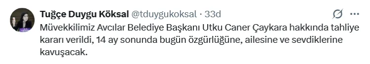 Avcılar Belediye Başkanı Çaykara Tahliye Oldu!