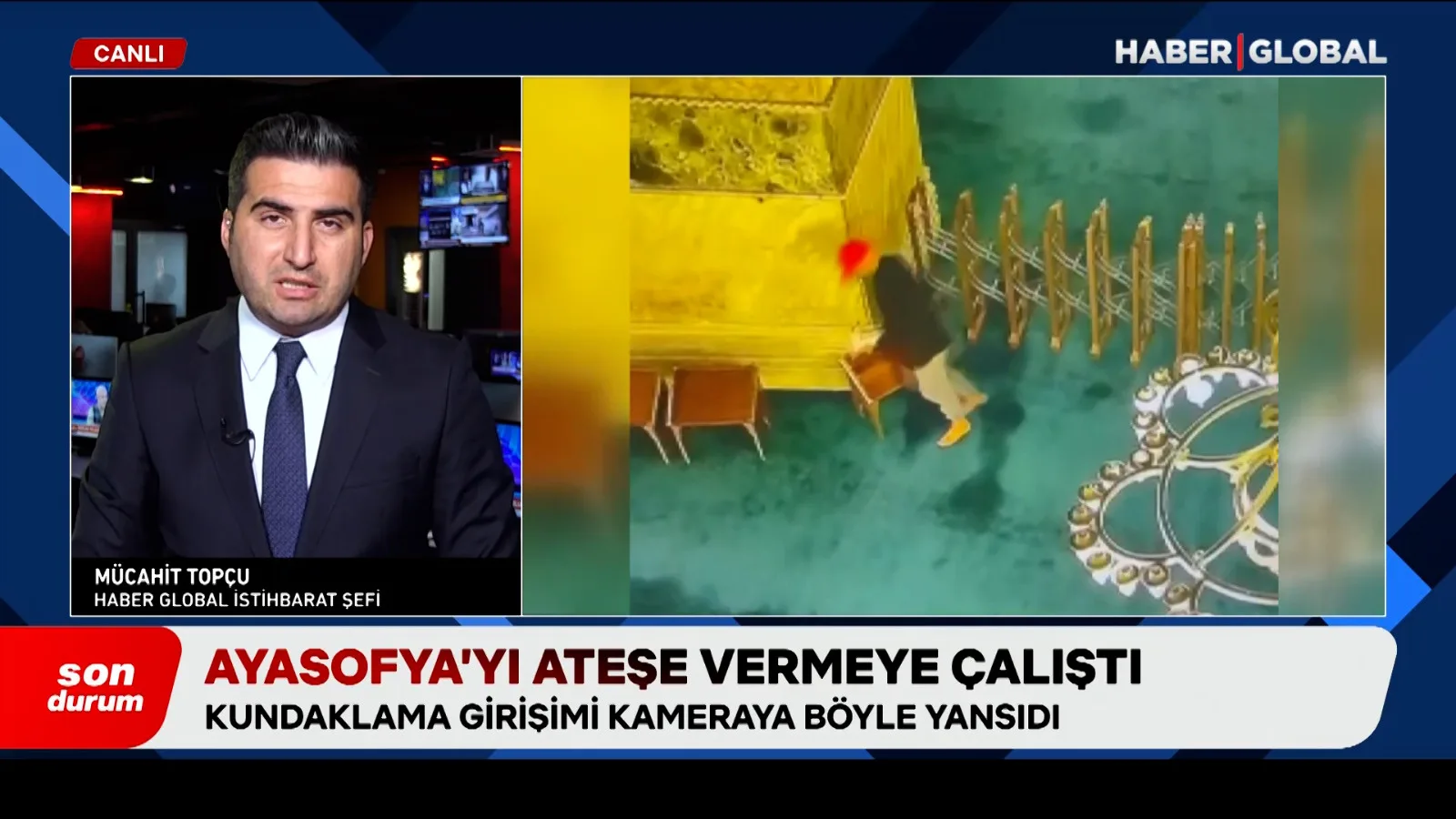 Ayasofya’da Yangın Çıkartan Şüpheli Yakalandı!
