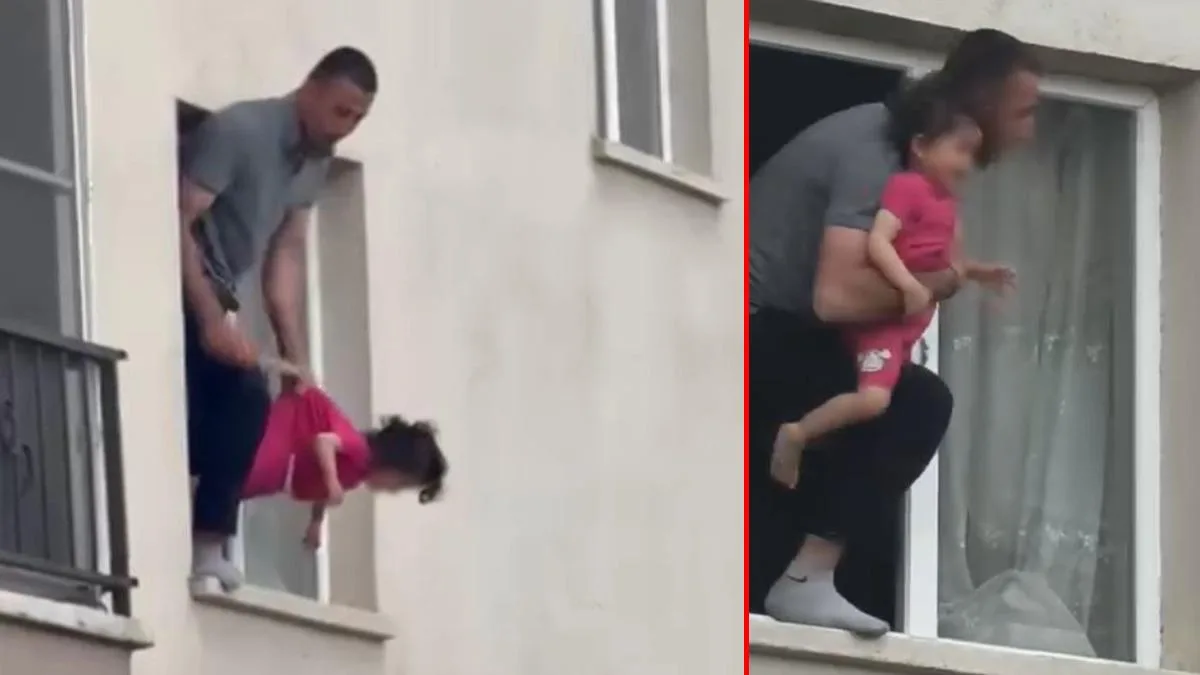 Baba, 3 Yaşındaki Kızını Bıçakla Rehin Aldı!