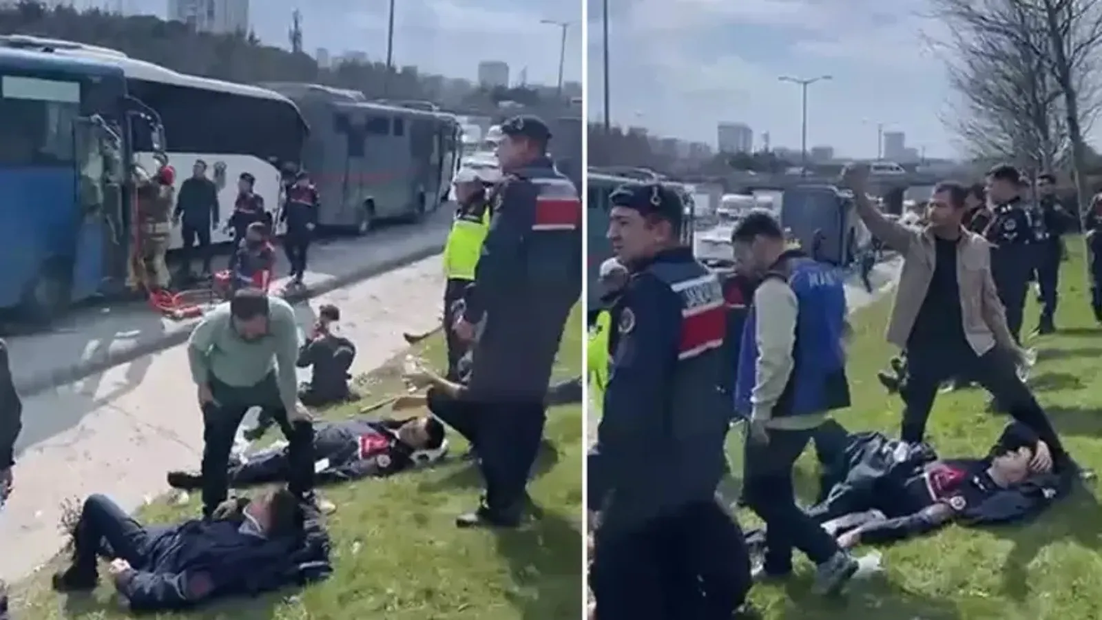 Bağcılar’da Cezaevi Araçları Zincirleme Kaza Geçirdi
