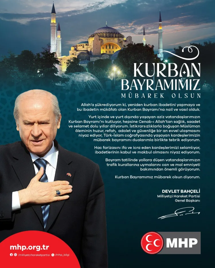 Bahçeli’den Bayram Mesajı: Huzur ve Güven Vurgusu
