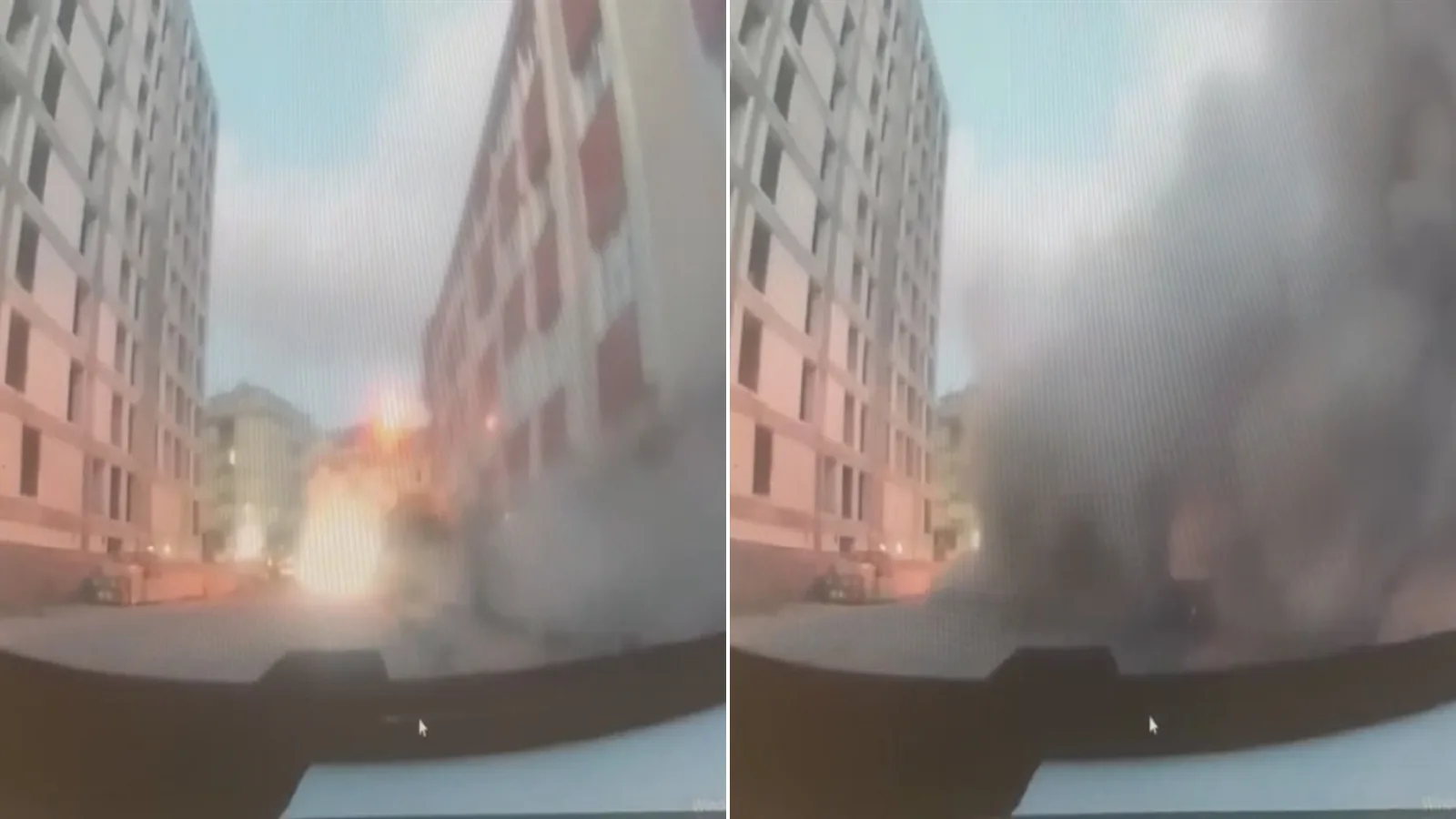 Bahçelievler’de Bina Çöktü, Panik Anları Kamerada!